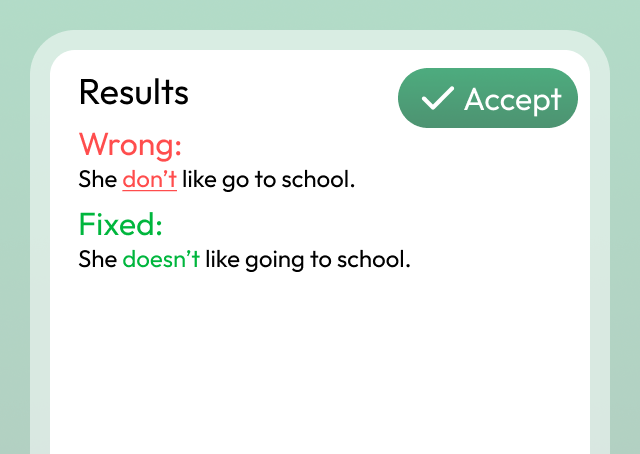 Grammar Checker tool interface